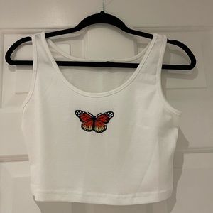 Never worn butterfly tank